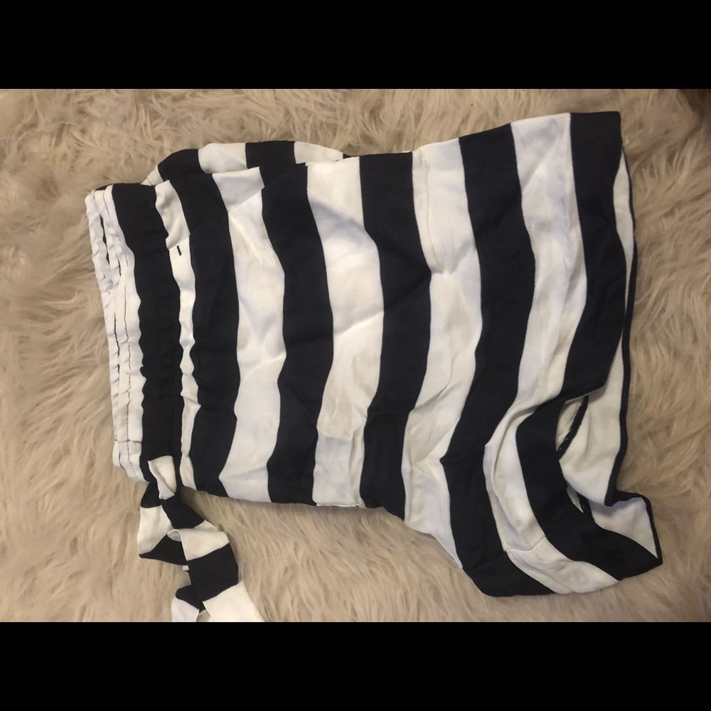 Navy and White stripe Shorts